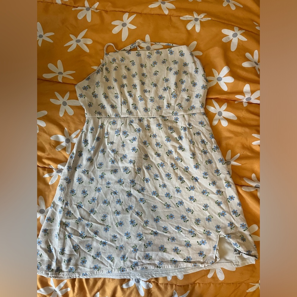 Beige floral summer dress size S
